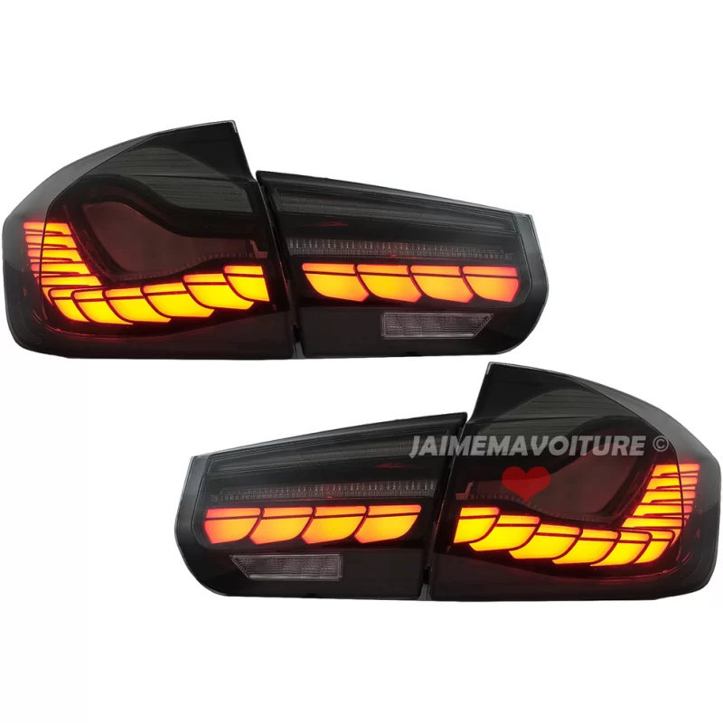 BMW Serie 3 F30 Luci posteriori a LED 2011-2019 M4 Look OLED - Fumé