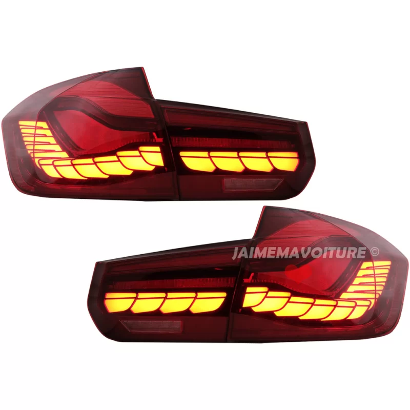 LED taillights BMW 3 Series F30 2011-2019 look M4 OLED - Smoked