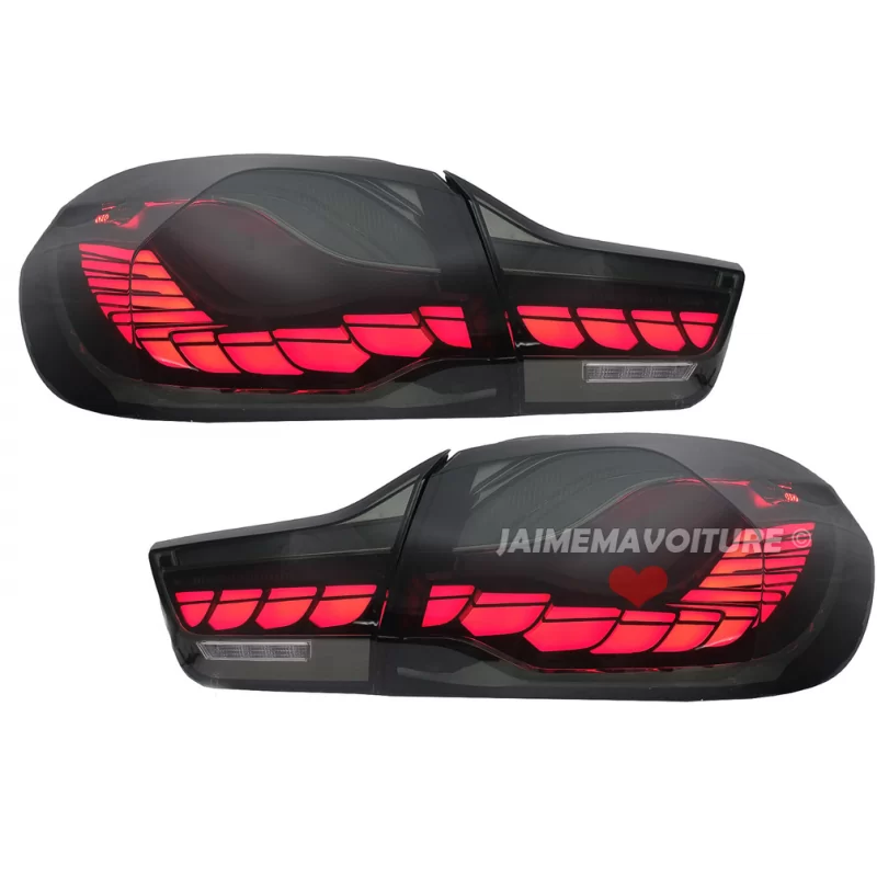 Feux arrières led BMW Série 4 2013-2019 look M4 OLED - Fumé Feux arrières led BMW Série 4 2013-2019 look M4 OLED - Fumé