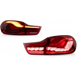 Luces traseras LED BMW Serie 3 F30 2011-2019 look M4 OLED - Smoked