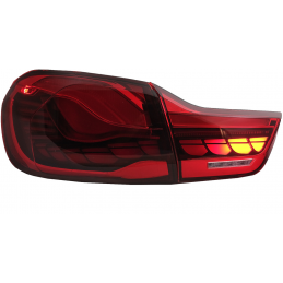 Luces traseras LED BMW Serie 3 F30 2011-2019 look M4 OLED - Smoked