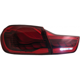 Luces traseras LED BMW Serie 3 F30 2011-2019 look M4 OLED - Smoked