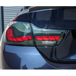 LED taillights BMW 3 Series F30 2011-2019 look M4 OLED - Smoked