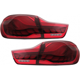 Luces traseras LED BMW Serie 3 F30 2011-2019 look M4 OLED - Smoked