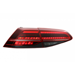 Feux arrières led séquentiel pour VW Golf 7 2012-2019 - Rouge foncé