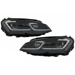 Faros delanteros led U para VW Golf 7 - línea de cromo