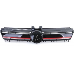 Frontgrill till VW Golf 7 2012-2017 look R svart röd