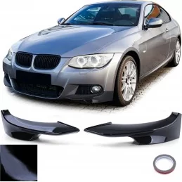 Splitter noir verni parechoc avant pour BMW Série 3 E92 E93 PACK M 2010-2013