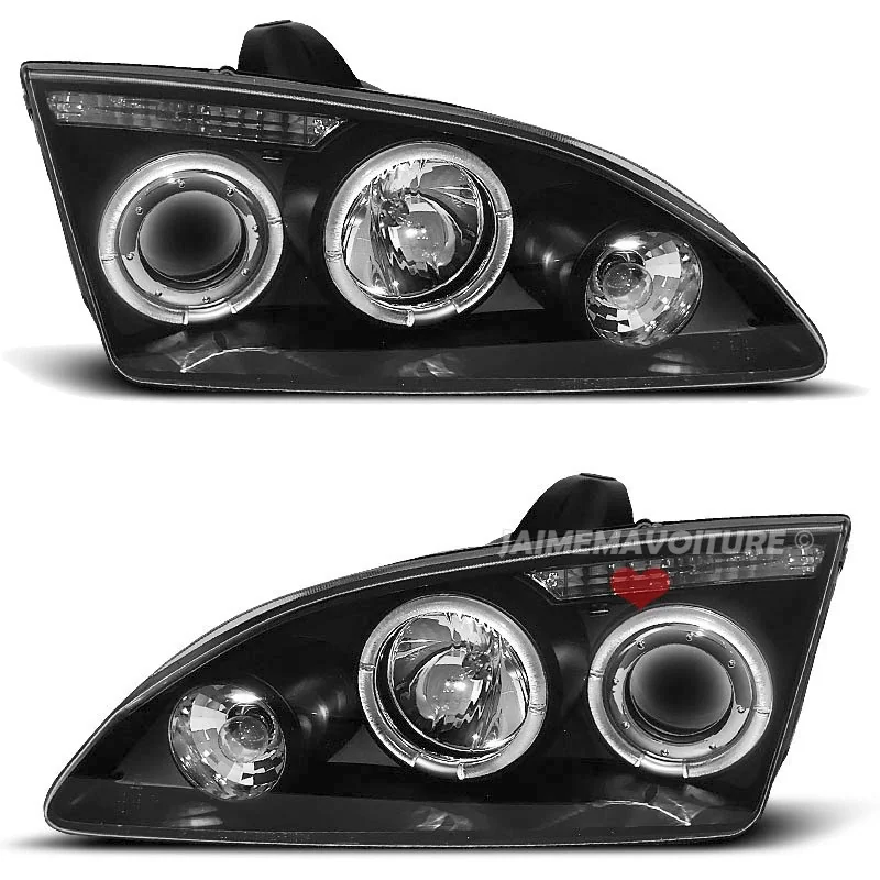 Phares avants angel eyes pour Ford Focus 2 2004-2008