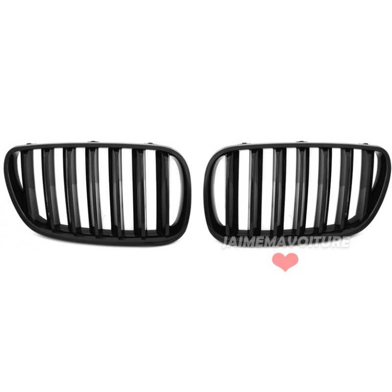 Black grille varnished double bar for BMW X3 2006-2010