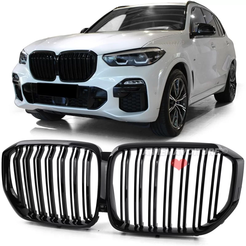 Calandre M sport double barre pour BMW X5 G05 - Noire vernie Calandre M sport double barre pour BMW X5 G05 - Noire vernie