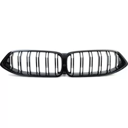 Twin-bar grill till BMW 8-serien i svart med M-look-lack