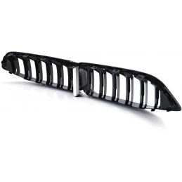 Twin-bar grill till BMW 8-serien i svart med M-look-lack