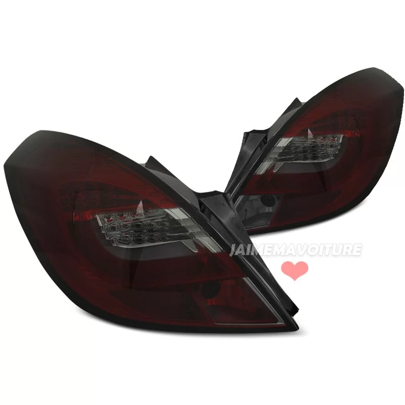 Luci posteriori a LED per Opel Corsa D 3 Porte - Rosso fumé