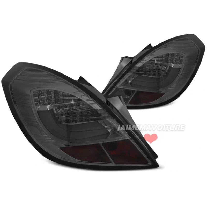 Fires back led for Opel Corsa D 3 doors - black smoke