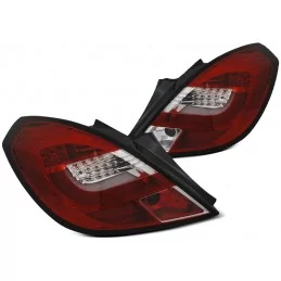 LED achterlichten voor Opel Corsa D 3 Deurs - Rood wit