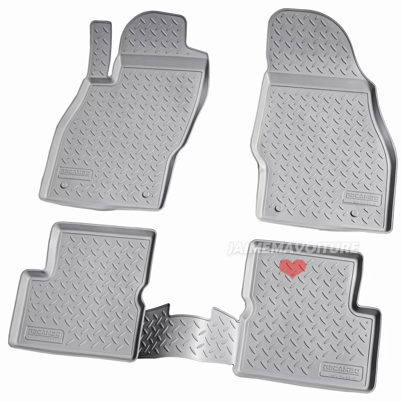 Tapis caoutchouc gris pour Opel Corsa D E (2006-2019)