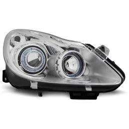 Faros delanteros para Opel Corsa D negro cromo