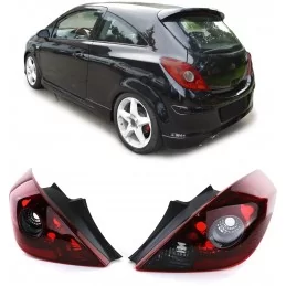 Fires back for Opel Corsa D 5 doors - smoked red led