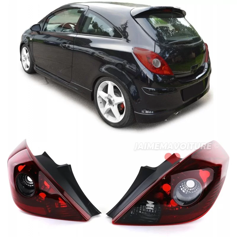 Fanali posteriori per Opel Corsa D 3 porte 2006-2011 OPC look