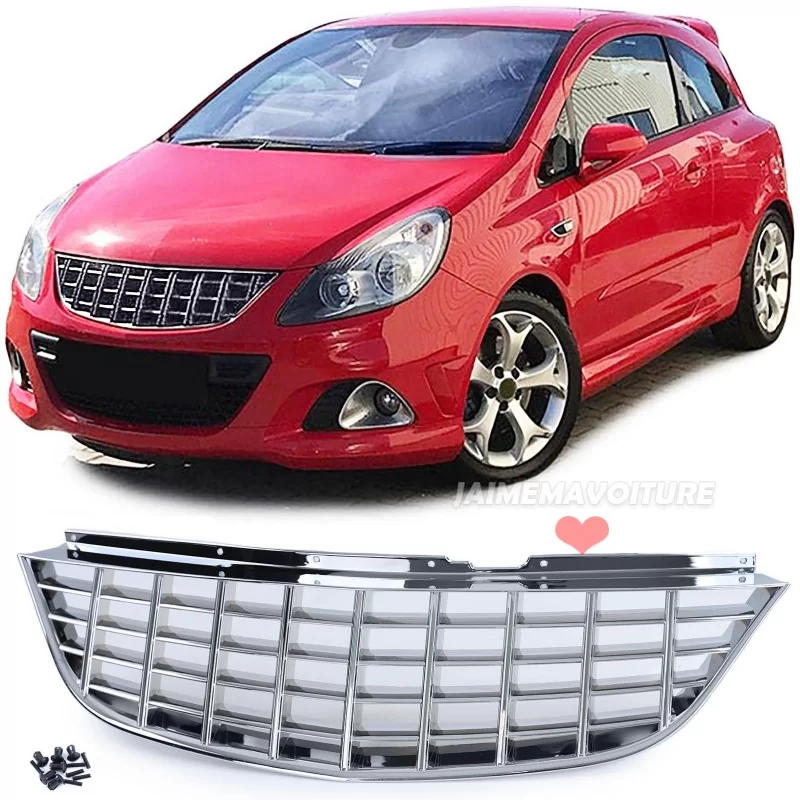 Chroom grille tuning voor Opel Corsa D 2006-2010