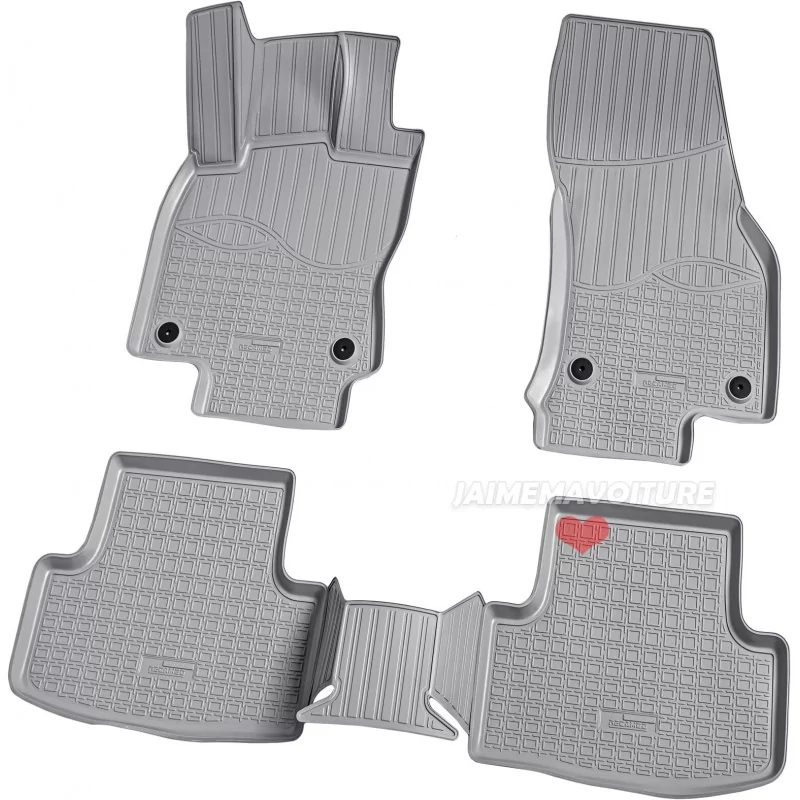 Tapis caoutchouc gris pour Seat Ateca