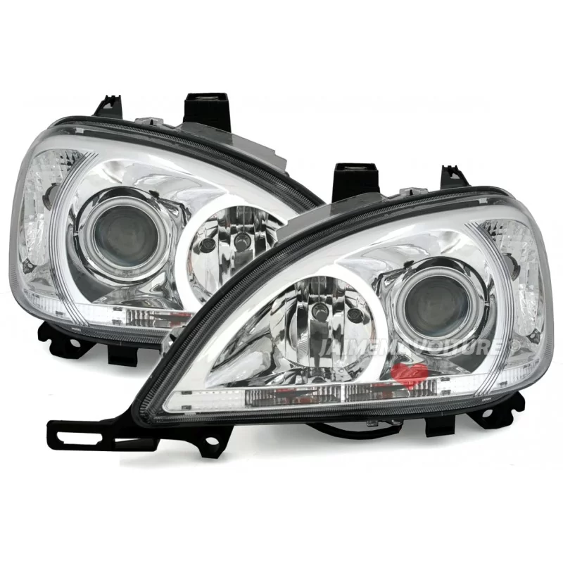 Phares avants angel eyes pour Mercedes ML 1998-2001