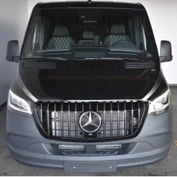 Black Panamericana grille for Mercedes Sprinter W907 2019-2024