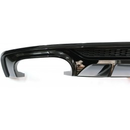 Difusor S5 look para Audi A5 Coupé / Sportback SLINE Negro Transparente