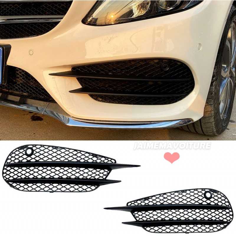 Added carbon for bumpers AMG Mercedes C-class W205 2014-2018 (6 pieces)