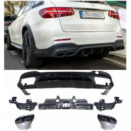 Difusor de parachoques trasero Mercedes GLC look GLC 63 AMG