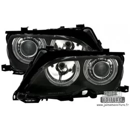 Angel eyes koplampen BMW E46 Sedan fase 2 Zwart