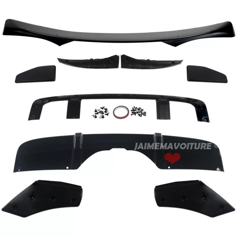 Kit aerodinamico nero lucido anteriore e posteriore per BMW X5 F15 Pack M