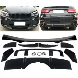 Kit aerodinamico nero lucido anteriore e posteriore per BMW X5 F15 Pack M