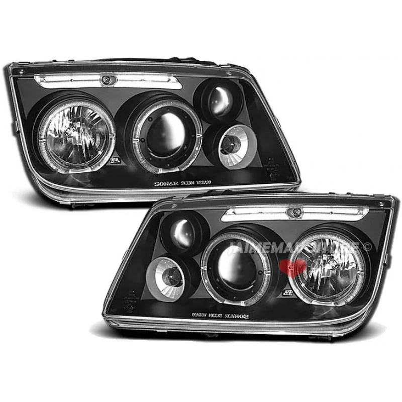 Front headlights angel eyes for Bora Sonar - black