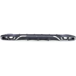 AMG Mercedes E-Class W213 E63S Rear Bumper Kit - Black Tips