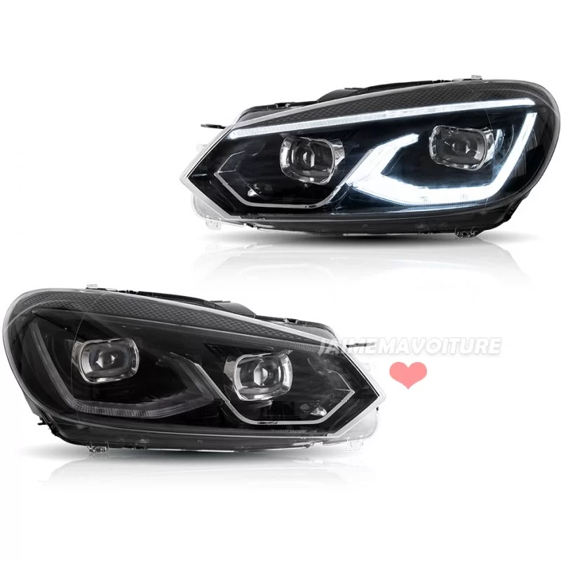 Luces delanteras de leds para Golf 6 cromo