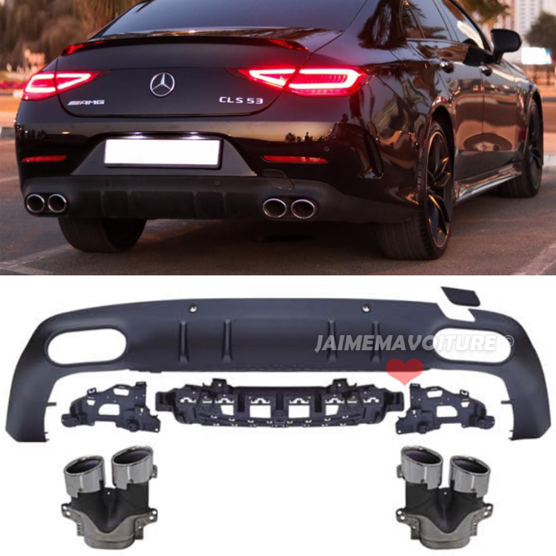 Diffuseur CLS 53 AMG pots chromes Diffuseur CLS 53 AMG pots chromes