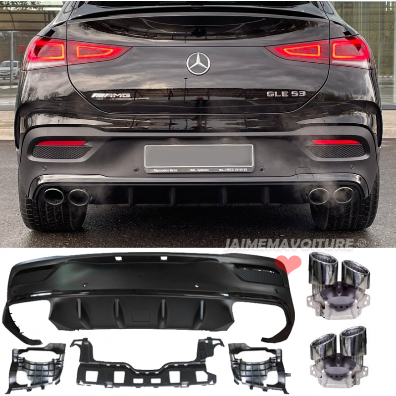 Rear diffuser style 53 AMG for GLE coupe C167 - Chrome pots Jaimemavoituregpt 1 - Jaimemavoiture.fr Rear diffuser style 53 AMG for GLE coupe C167 - Chrome pots Jaimemavoituregpt 1 - Jaimemavoiture.fr