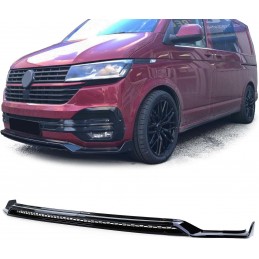 VW T6.1 estándar 2019-2024 Hoja del parachoques delantero barnizada negra