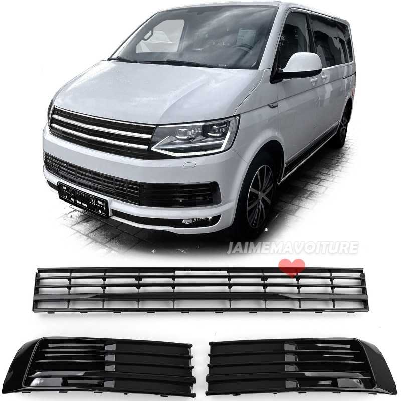 Black 2015-2019 VW T6 Multivan front bumper grilles - ACC