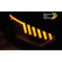 Schwarze Led-Scheinwerfer für AUDI A4 B8.5 2011-2015