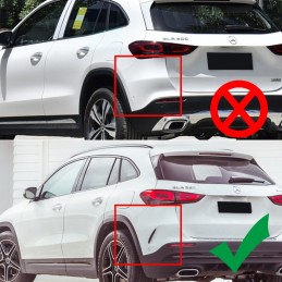 Addition of rear bumpers Mercedes GLA AMG 2013-2016