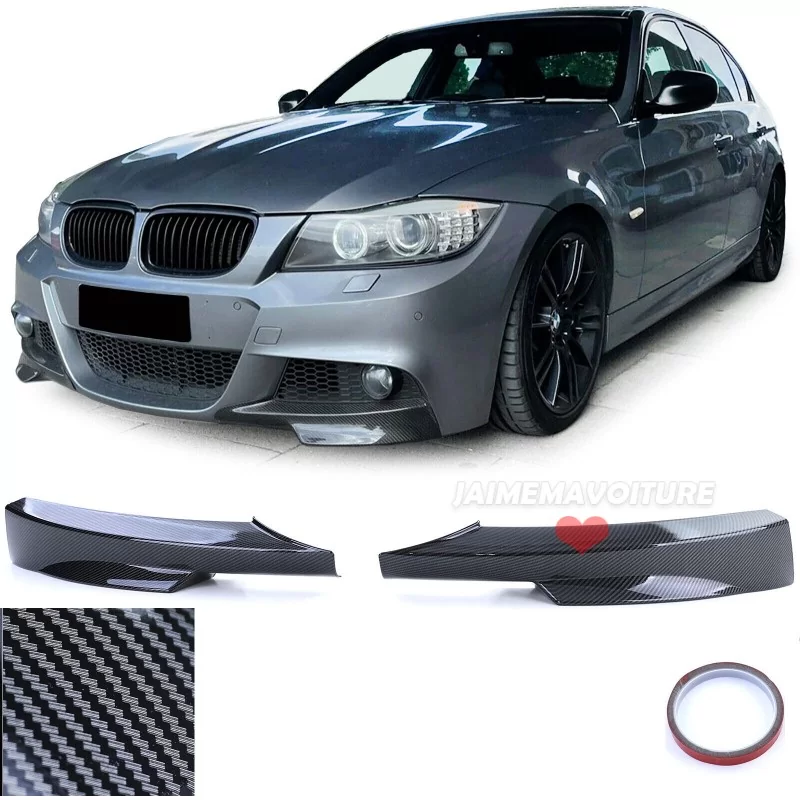 Splitter carbone pour BMW Série 3 E90 E91 pack M LCI 2008-2011