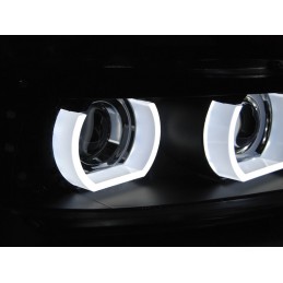 Frontal de faros angel eyes para BMW E90 + E91 Sonar negro