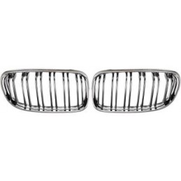 Calandre tuning chrome double barre pour BMW Série 3 2008-2012