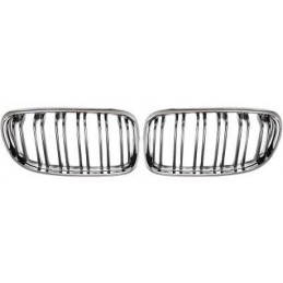 Black grille matte double bar for BMW 3 Series 2008-2012