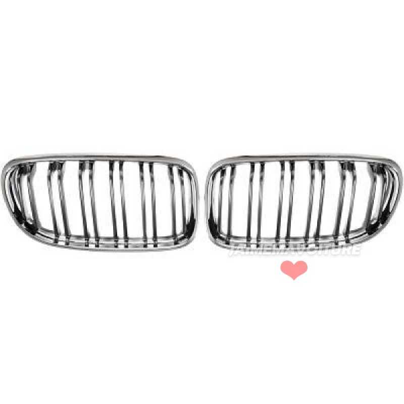 Black grille matte double bar for BMW 3 Series 2008-2012