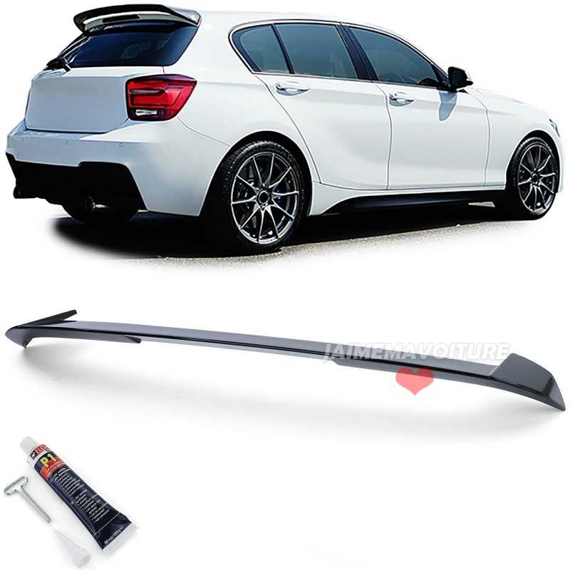 Black painted sport spoiler for BMW 1 Series F20 F21 phase 1 2011-2015