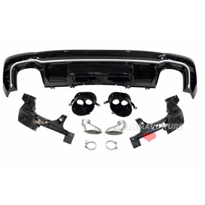 Rear diffuser kit RS4 look for AUDI A4 B9 8W Facelift Standard